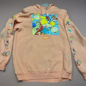 Nickelodeon The Rugrats Monsters Ren And Stimpy Hey Arnold Hoodie Size Large